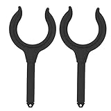 Boat Oar Lock, 2pcs Plastic Marine Rowlock, Fishing and Oar Rod Holder, Rod Support Bracket, Side Mount Accessory for Kayak, Yacht, Dinghy, Sea Fishing(Black)