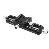 Haoge FM-160 Focus stacking Macro Rail for Macro photography, Precision Focus Slider Close-up Shooting Clamp Plate Fine-tuning Screw rod Wormdrive