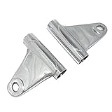 AEspares Compatible with Kawasaki KH 250 Headlight Bracket Mount Suitable fork Shrouds Pair Steel Chrome