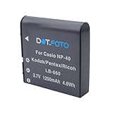 Dot.Foto NP-40, NP-40DBA, NP-40DCA Premium 3.7v / 1250mAh Rechargeable Battery for Casio EXILIM EX Z40 Z50 Z55 Z57 Z100 Z200 Z300 Z400 Z450 Z500 Z600 Z650 Z700 Z750 Z850 Z1000 Z1050 Z1080 Z1200