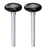 sourcing map 2pcs 1.8" Nylon Garage Door Rollers for 2" Garage Track, 4.25" Stem Quiet Garage Door Wheels, 6200zz Precision Bearing 8 Balls, Black