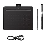 Wacom Intuos S Black with Bluetooth – Drawing Tablet with Pen, Stylus Battery-free & Pressure-sensitive, Compatible with Windows, Mac & Android, Perfect Tablet for Drawing, Graphics or Remote Working