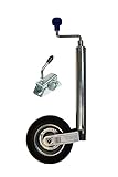 leisure MART 48mm Jockey Wheel and Clamp with Solid Wheel for Trailers and Caravans LMX2401