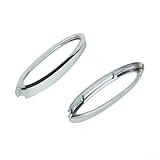 1 Pair Remote Key Fob Trim for Jaguar For XF, XK, XKR Chrome Plastic Bezel