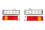 2 pcs Recovery Rear Tail Lights Lamps Truck Lorry Bus Van Camper Caravan 12V 24V