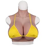 Yuewen Realistic Silicone Breastplate B-H Gup With Bloodshot Reasonable Body Design Silicone Breast Fit All Body Type Wear Comfortable (Beige, G)