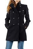 Salsa Long Duffle Grace Coat with Detail Blue