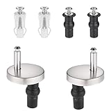 6pcs Toilet Seat Fittings - Premium Material Soft Close Hinges, Screws and Washers for Toilet Seats, Durable Toilet Seat Accessories