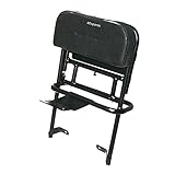 AEspares Compatible With Vespa PX T5 LML Star Stella Rear Folding Rack Carrier With Backrest Black