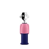 Alessi Alessandro M. AM23 PAZ - Design Corkscrew, in Thermoplastic Resin and Chrome-Plated Zamak, Pink and Blue