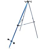 Sea Fishing Tripod Beach 2 Rod Stand 7ft Beachcaster Fishing Rack Adjustable Blue