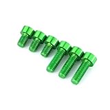 wenwendianzi Motorcycle For Z900RS Ninja1000SX ZX-14 EX300R ZZR600 ZX9R ZRX1200 Alloy Petrol Gas Tank Cover Fuel Cap Bolts Screws(Green)