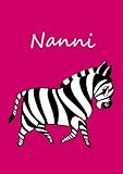 Nanni: individualisiertes Malbuch / Notizbuch / Tagebuch - Zebra - A4 - blanko