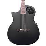 Lindo Left-Handed Neptune V1 Matte Black Electro Acoustic Guitar with F-4T Preamplifier LCD Tuner and Padded Gig Bag