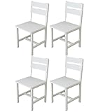 JingNian Dining Chairs Set of 4, Modern Armless with Sturdy Iron Frame & Marble Patterned MDF Seat, Elegant Dining Room Chairs for Small Space(G)
