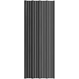 The Fellie 12pcs Corrugated Roofing Sheets, Metal Roofing Covers, 115L x 45W cm 0.27mm for Replacing or Installing on Garages, Canopies, Covered Walkways, Rainshades, Greenhouses, Carbon Black
