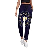 Virgo in Circle Women's Sweatpants Printed Baggy Jogger Pants Athletic Lounge Trousers with Pockets M