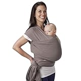 Boba Baby Wrap Carrier – Original Baby Sling Carrier for Newborns (7–35 lbs), Soft, Secure, Hands-Free & Ergonomic, Ideal for Comfortable Bonding, New Parents (Grey)
