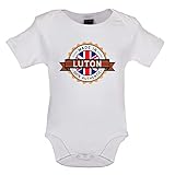 Dressdown Made In LUTON 100% Authentic - Organic Babygrow/Body suit - White - 6-12 Months