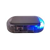 Car Alarm LED Light Solar Security Warning Dummy System Anti-theft Flash Blinking Lamp Blue