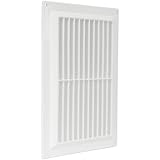 10'' x 7'' Inch / 250 x 170 mm Plastic Vent Cover - White - Rectangular Soffit Vent - Exhaust Ventilation Louver - Air Inlet Grille Cover - Built-in Screen Mesh - HVAC Vent Duct Cover