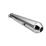 Exhaust Silencer For SUZUKI For GN125 For EN125 Motorcycle Exhaust Pipe Motorcycle Exhaust Muffler Pipe Modified System Muffler Pipe (Color : Silver)