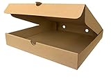 25 x Plain Pizza Boxes, Takeaway Pizza Box, Strong Postage Boxes 9 inch Brown