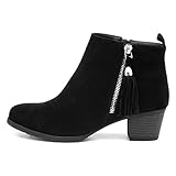 Lilley Mel Womens Black Faux Suede Heeled Boot - Size 4 UK - Black