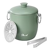 Ice Bucket - 3L Large Ice Bucket for Parties & Cocktail Bar, Stainless Steel Ice Cooler with Lid & Tongs, Retro Style Ice Bucket for Freezer & Drinks