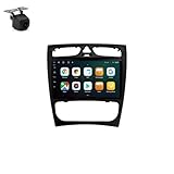 Android 9 Inch Touchscreen Car Radio Stereo for Mercedes Benz C Class S203 CL203 W203 2000-2004 with Carplay Android Auto GPS Navigation with BT WiFi USB Mirror Link FM Auto Parts(1+16G)