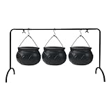 Cauldron Bowl – Spooky Iron Candy Dish, Decorative Witch Cauldron Bowl | Old-Style Bucket Treat Server, Halloween Party Pot Food Sweets Holder for Home Bar Station, Outdoor Buffet Decor, Dining