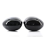 GSRECY Exterior Door Side Wing Mirror Cover Shell Cap Compatible with Mini R55 R56 R57 R58 R59 R61, Manual Fold Mirror (Gloss Black, Pair)