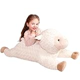 IKASA Large Sheep Stuffed Animal Plush Toy,78cm Giant Lamb Cute Jumbo Soft Toys,Huge Big Size Plushy Fluffy Fat Oversized Plushie,Gifts for Kids