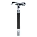 Parker 56R Graphite DE Safety Razor - Classic, Stainless Steel, Unisex-Adults, Black