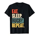 Eat Sleep Rugby Repeat - Funny Retro Vintage Rugby Gift T-Shirt