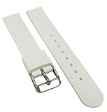 18mm Silicone Rubber Watch Band Strap Fits U-BOAT White Pin Buckle