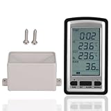 Wireless Rain Gauge, Digital Rain Measure Gauge Outdoor Freeze Proof Self Emptying Temperature Recorder for Garden and Yard
