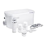 Aquamatix S250 Shower Pump 250W | Sink & Shower Drain Pump, 8 m Lift, 100 L/min, 2 Inlets, Carbon Filter | Grey-Water Macerator Alternative for Bathroom & Basement