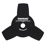Silverline 633965 Brush Cutter Blade 3-Tooth 254 mm / 10" Dia - 25.4 mm / 1" Bore Dia, Black