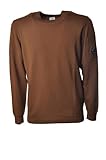 C.P. Company, Long Sleeve Crew Neck Sweater with Embossed Details. 13CMKN105A-Crew Neck-344Burnt, brown, 44