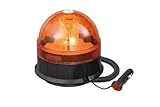 Maypole 12/24V 40x3W LED Amber Flashing Warning Magnetic Beacon with 2.5 m Curly Cable for Vans, Tractors, Recovery Vehicles, Forklifts
