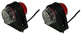 x2 Side Marker red/white, Universal, Trailer, Fits Ifor Williams, Maypole