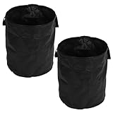 HEMOTON 2pcs Fallen Leaf Collection Bag Reusable Waste Bag Extra Large Leaf Reusable Lawn Garden Trash Collector Lawn Sweeper Garden s outside Bin