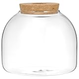 ULTECHNOVO Glass Terrarium Container, Succulent Plant Terrarium House, Desktop Candy Cookie Jar, Landscape Terrarium for Plants Succulent and Air Planter, Office Home Decoration