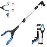91cm/36" Litter Pickers Grabber Stick, Helping Hand Grabber for Adults, Disabled, and Elderly, Heavy Duty Pick Up Stick, Blue