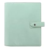 Filofax Malden Organizer, A5 Size, Duck Egg - Tactile, Full Grain Buffalo Leather, Six Rings, with Cotton Cream Week-to-View Calendar Diary, Multilingual, 2024 (C025856-24)
