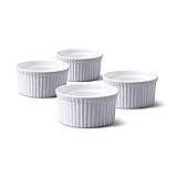 WM Bartleet & Sons 1750 TSET40 Set of 4 Traditional Porcelain Ramekins 9cm Diameter– White