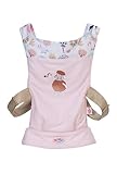 BABY born Zapf Creation Baby Carrier for Children with 2 Viewing Directions and Adjustable Strap in Pink with Flower Details Suitable for 36 and 43 cm Dolls
