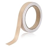 18mm x 10m Melamine Edging Tape Real Oak Self-Adhesive Wood Veneer Edging Strip Iron on Trim Pre Glued Edge Banding for Furniture kitchen Worktop Cabinet Desk Shelves Panels Restoration Repair Tape