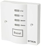 Optimum Energy Saving Electronic Time Switch - 2 Hour Electronic Boost Timer Socket Box Mount - White, One 230 V